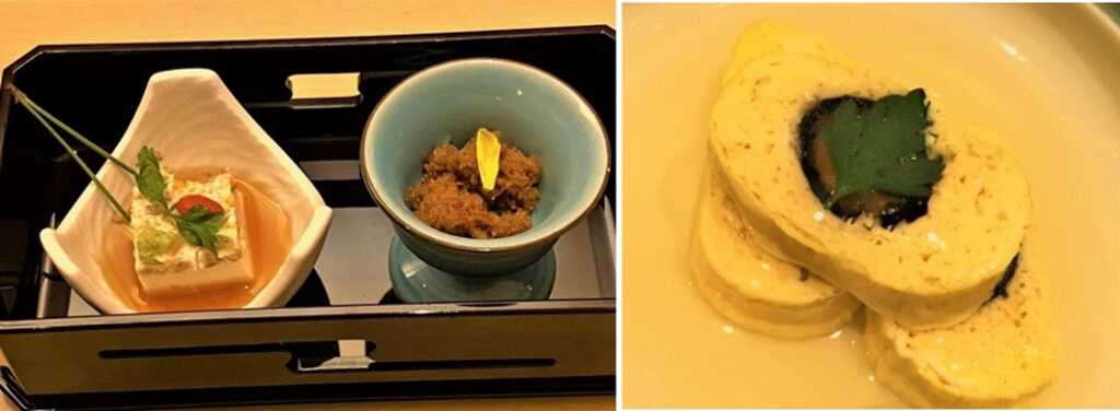 札幌の「うに むらかみ」　ウニを使った先付・ウニ入り出汁巻き卵
