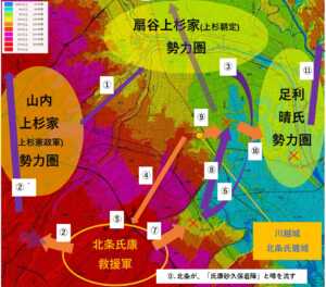 河越夜戦　戦いの経過