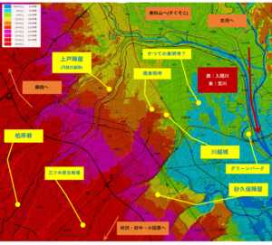 河越夜戦 位置関係
