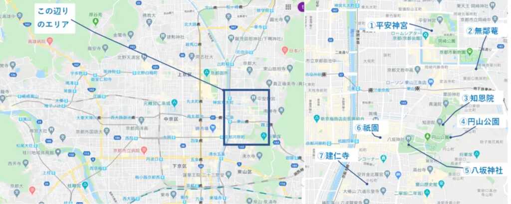 京都日帰り観光Map 全体図