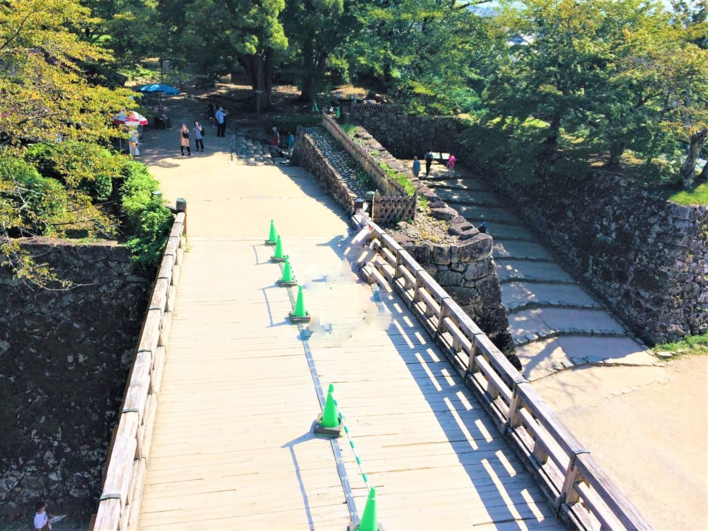 天秤櫓とそこに通じる橋 ルート