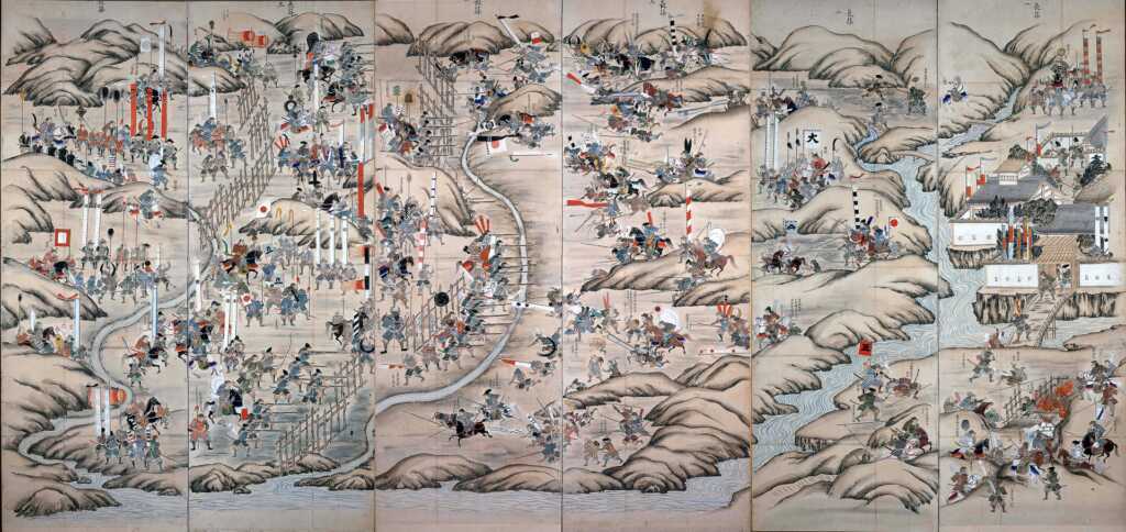 長篠合戦図屏風(長浜市立長浜城歴史博物館蔵)