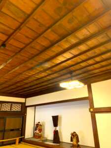 川越城・天井にボールの跡が…