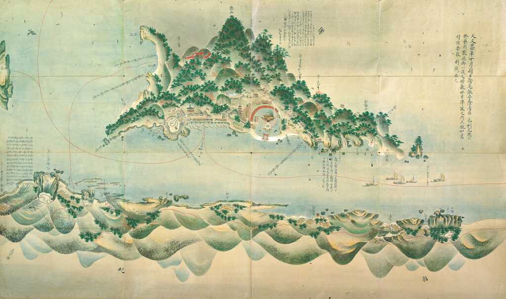 毛利家文書『芸州厳島御一戦之図』