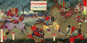 『尾州桶狭間合戦』(歌川豊宣画)