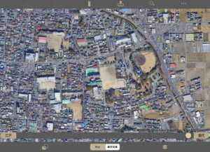 川越城・現在の航空写真