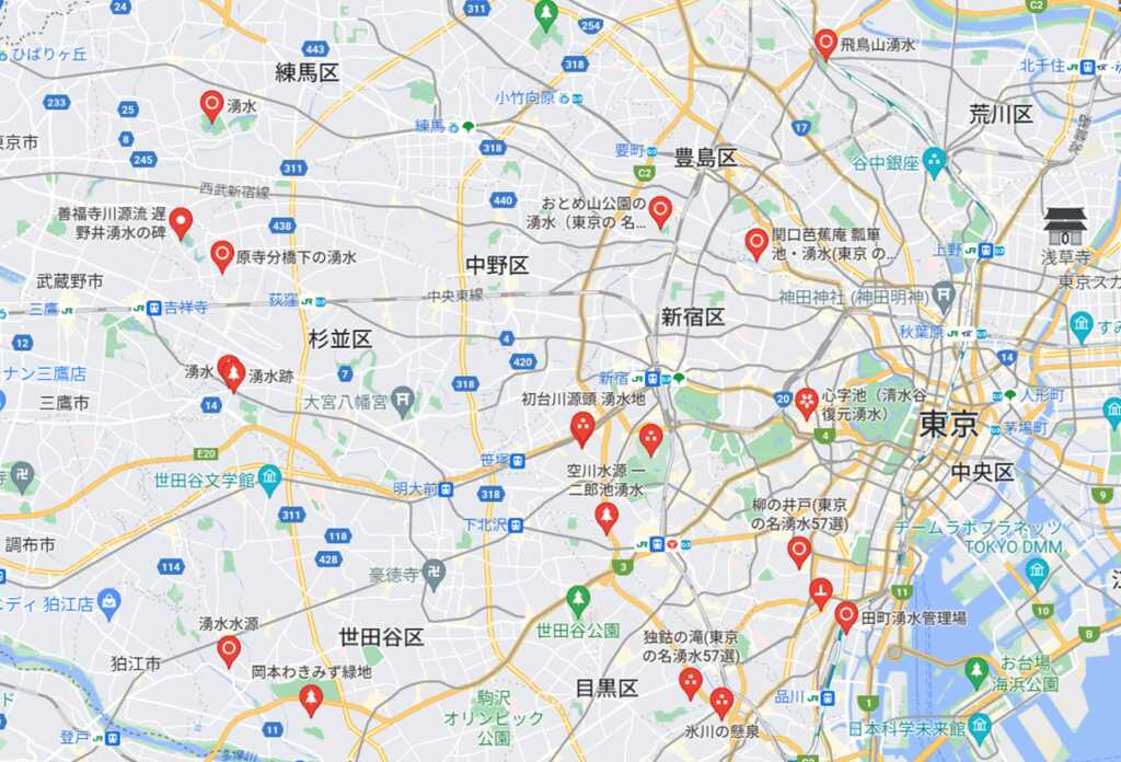 東京湧水でサーチ