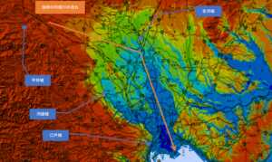 川越城・江戸城・平井城・古河城と昔の利根川の位置関係