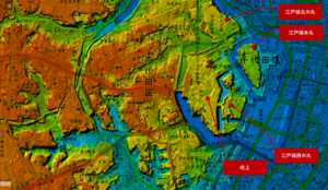 江戸城地形図と縄張り