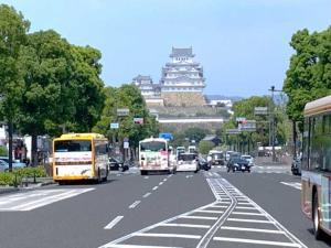 大手前通りからの姫路城