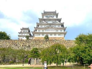 上山里曲輪南端からの姫路城・連立式の天守群(手間にお菊井戸)