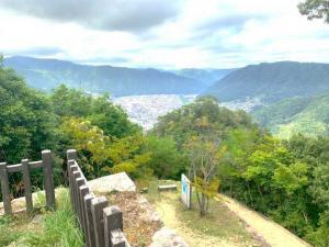 備中松山城　中太鼓櫓跡からの景色