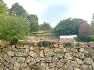 備中松山城 備中松山城 登城路の様子(迫力十分の重なった石垣)