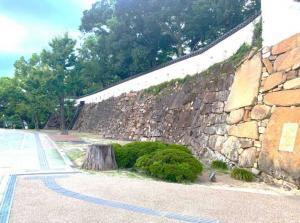岡山城 不明門の鏡石から続く石垣