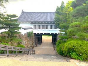 岡山城 不明門先の階段を登った景色