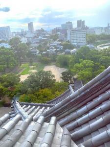 岡山城天守からの景色(西側)