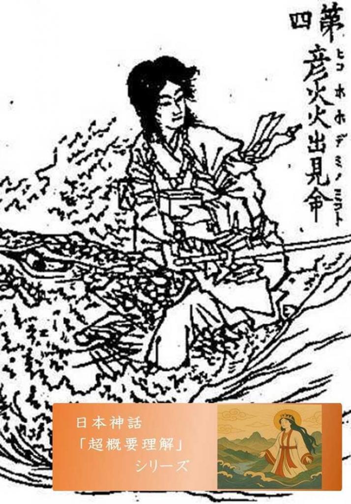 日本神話シリーズ 音川安親編 万物雛形画譜 ホオリ(ヒコホホデミ)=山幸彦