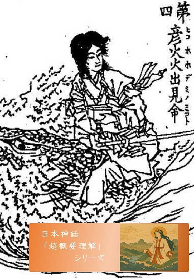 日本神話シリーズ　音川安親編 万物雛形画譜 ホオリ（ヒコホホデミ）＝山幸彦