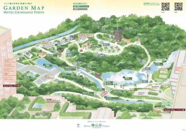 椿山荘庭園Map
