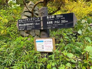 化粧坂切通(源氏山)~大仏切通し(高徳院・鎌倉大仏)間のハイキングコース(分岐付近:下りきると高徳院はすぐです)