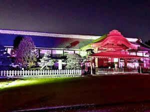 ライトアップされた川越城本丸御殿@2025年2月