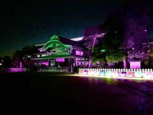 ライトアップされた川越城本丸御殿@2025年2月