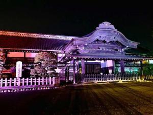 ライトアップされた川越城本丸御殿@2025年2月