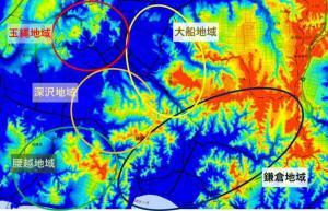 大雑把な鎌倉市の地域