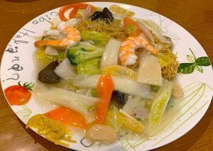 しま お食事・五目かた焼きそば@2025年2月