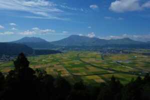 阿蘇 山田パーキングからの阿蘇山（根子岳・髙岳・杵島岳）