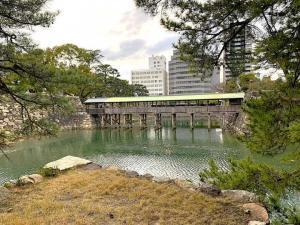 高松城 内苑御庭からの鞘橋