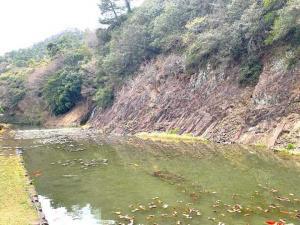 栗林公園　石壁(赤壁)・桶樋滝