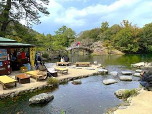 栗林公園　吹上付近からの景色