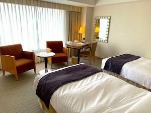 JRホテルクレメント高松で利用した、クレメントツイン(15階タウンビューのお部屋)の様子