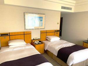 JRホテルクレメント高松で利用した、クレメントツイン(15階タウンビューのお部屋)の様子