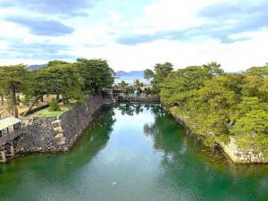 高松城 天守台からの景色(内堀)