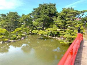 中津万象園 邀月からの景色色