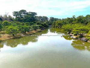 中津万象園 邀月からの景色色