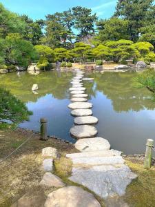 中津万象園 水蓮橋