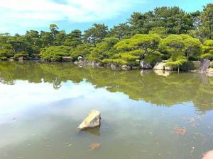 中津万象園 水蓮橋からの景色