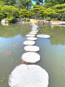 中津万象園 水蓮橋