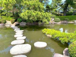 中津万象園 水蓮橋?