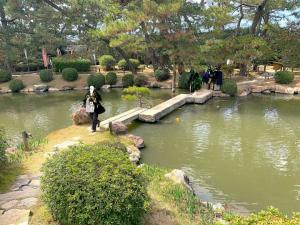 中津万象園 雁行石橋