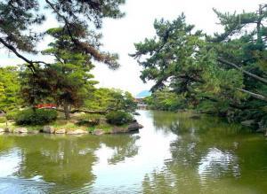 中津万象園 石投げ地蔵尊付近からの景色