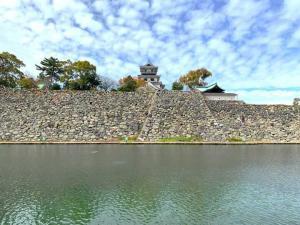 南堀通からの今治城