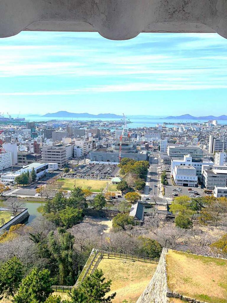丸亀城 天守内部からの眺望(北)