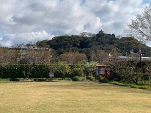 天赦園　伊達宗紀隠居所潜淵館跡付近から見える宇和島城天守