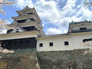 大洲城 井戸丸跡からの天守