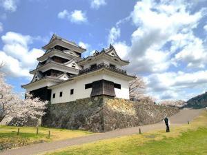 大洲城　かま櫓跡付近からの天守(天守・高欄櫓)
