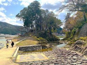 大洲城下町　蓬莱山(蓬莱島)・臥龍山荘